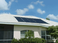 Home and solar panel