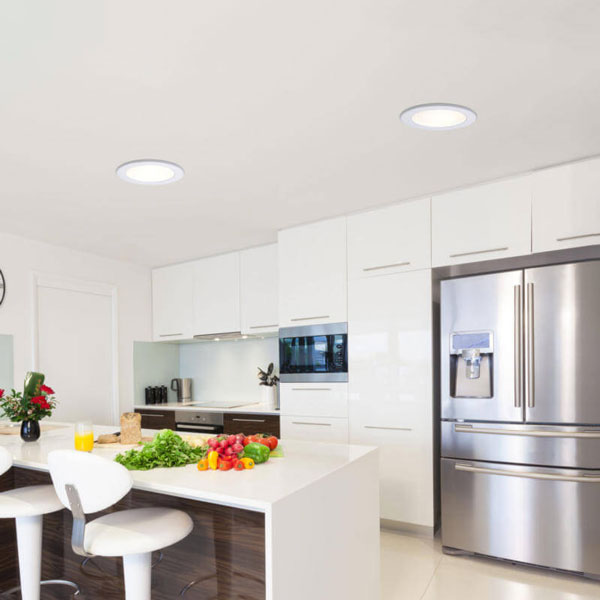 natural light in kitchen from sky lights