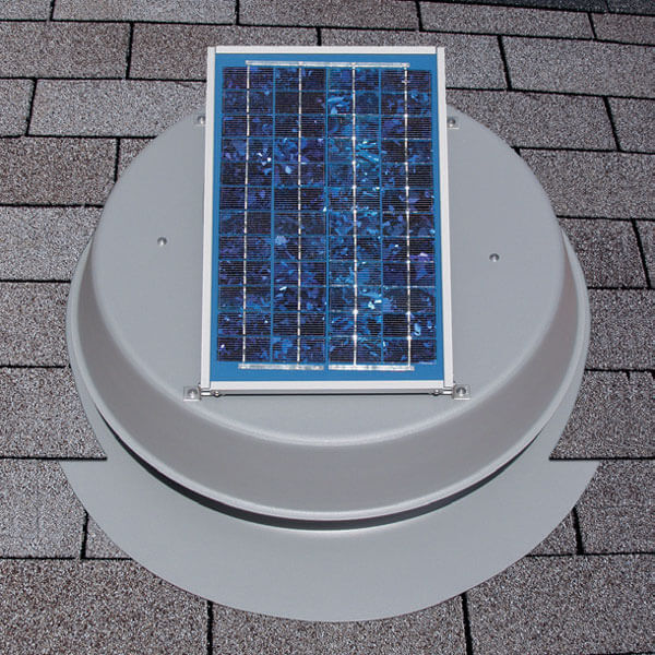 solar attic fan on roof